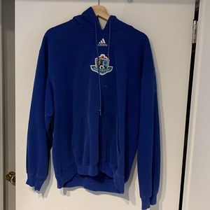 Adidas hoodie blue